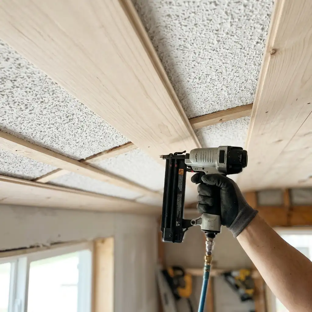 12 Wooden Plank Ceiling