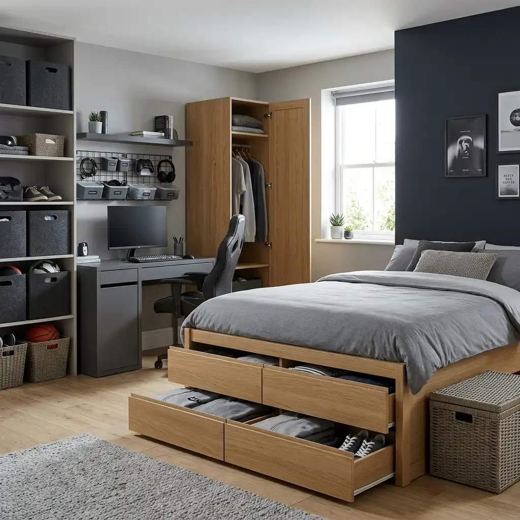 16. Build Storage That Hides Clutter