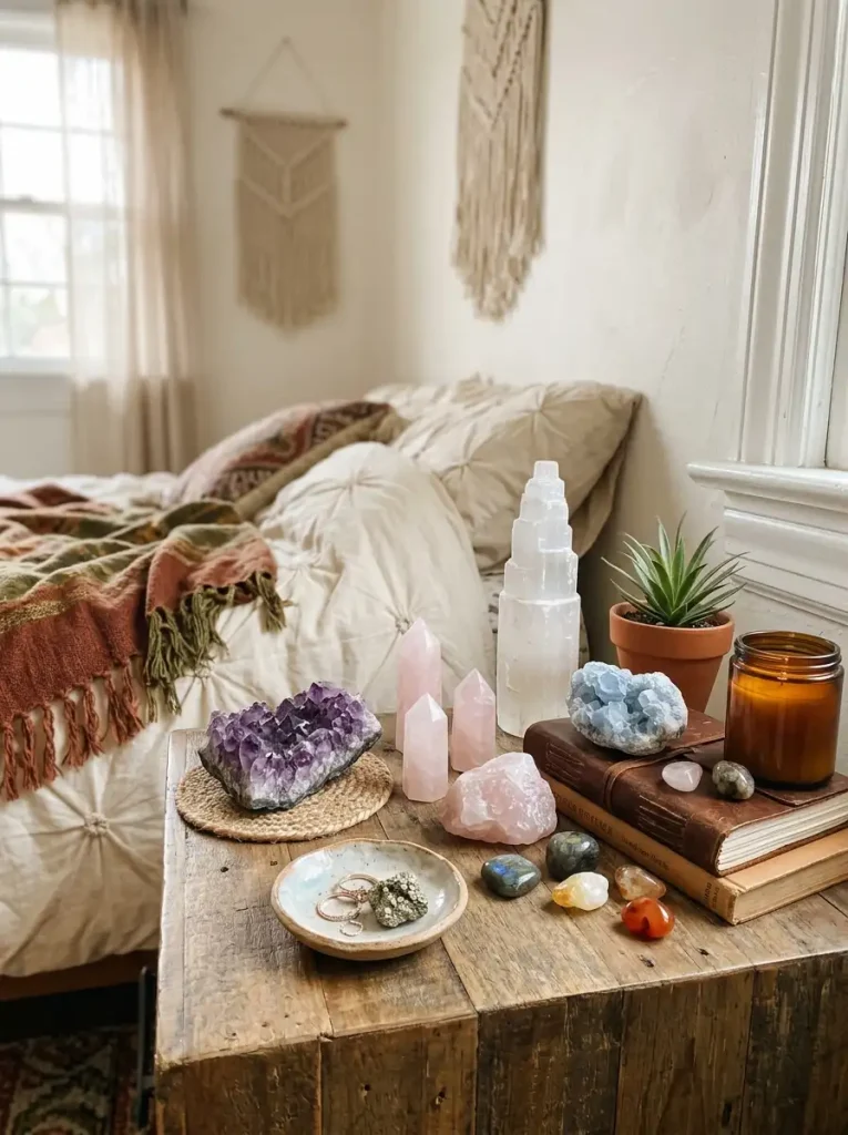 28. Incorporate Crystals and Natural Minerals as Decor