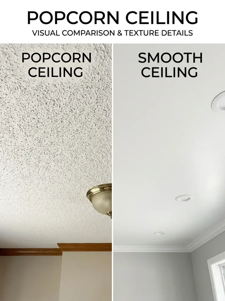 6 Popcorn Ceiling vs. Smooth Ceiling