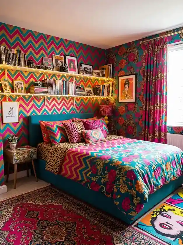 18. Maximalist Bedroom Theme