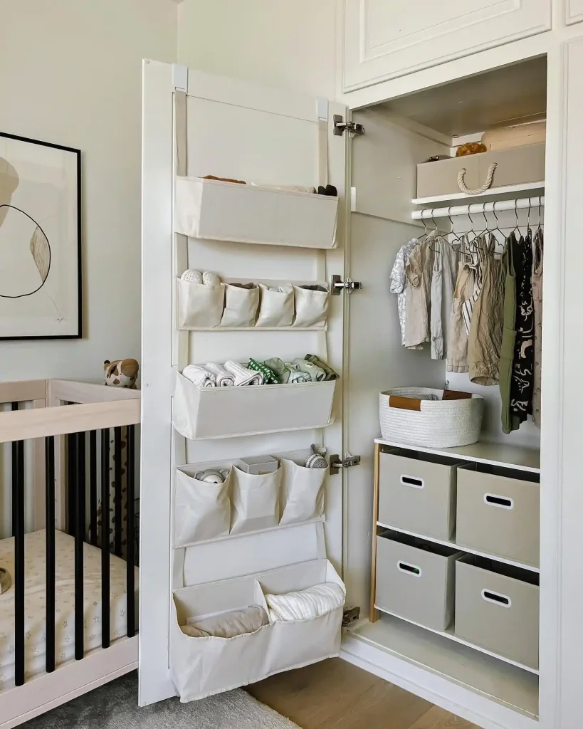 3. Use the Closet Door Itself as Storage