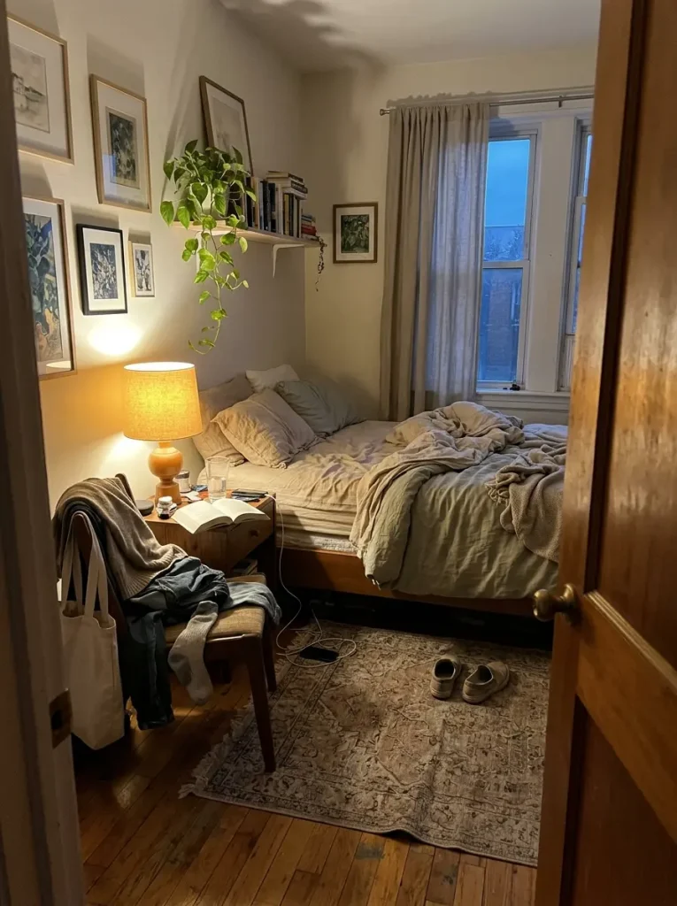 1 without organization of bedroom