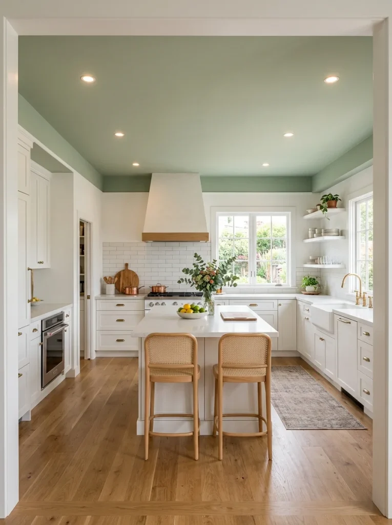 15. Use Green on the Ceiling or Cornice to Frame