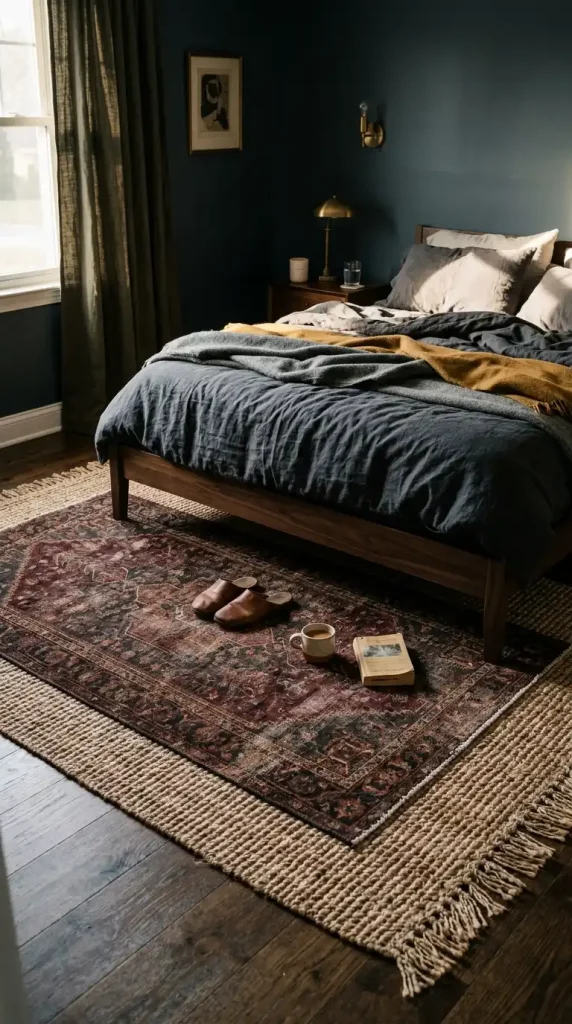 17. Layer Multiple Rugs to Add Depth and Texture
