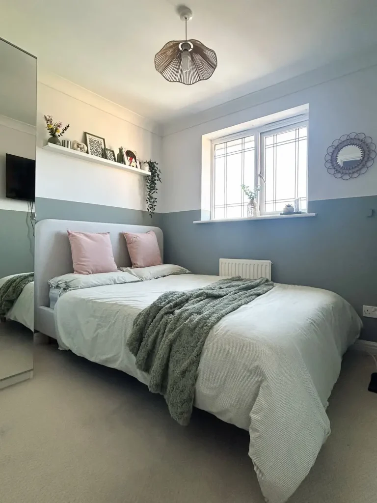 17. Two Tone Painted Guest Bedroom