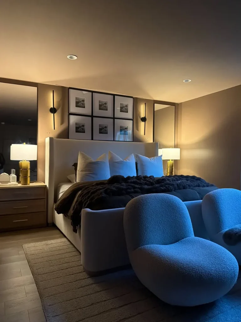 3. Layer Warm Amber Lighting Over Neutral Walls