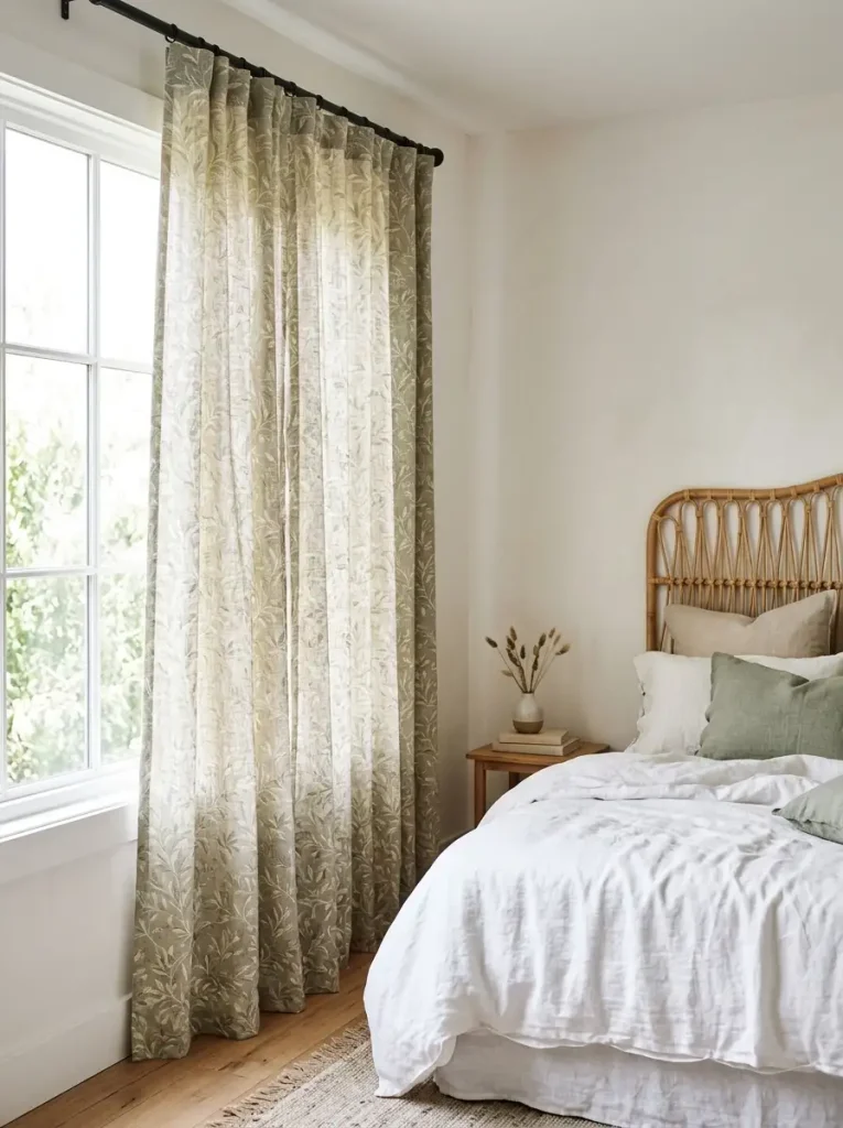 8 Curtains hanging