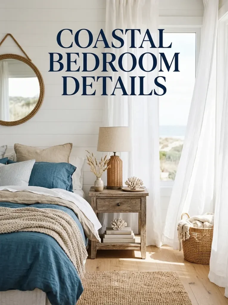 coastal bedroom details
